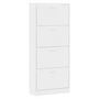 Voir la diapositive 3 : VIDAXL Armoire a chaussure Blanc brillant 63x24x147 cm Bois ingenierie