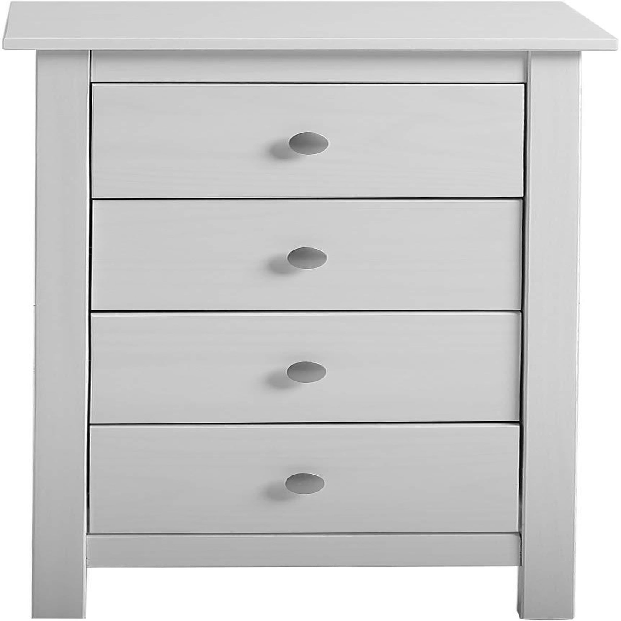 Voir la diapositive 2 : VS VENTA-STOCK Chiffonnier Nuit 4 tiroirs Berna dans les tiroirs Blanc, 46 cm Longueur