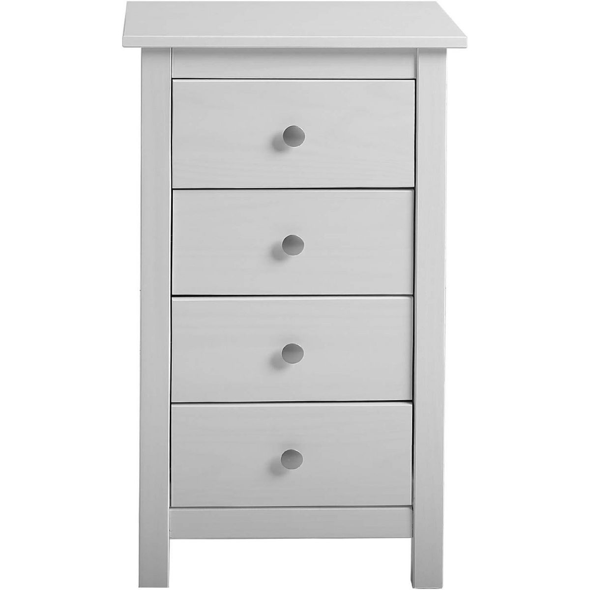 VS VENTA-STOCK Chiffonnier Nuit 4 tiroirs Berna dans les tiroirs Blanc, 46 cm Longueur