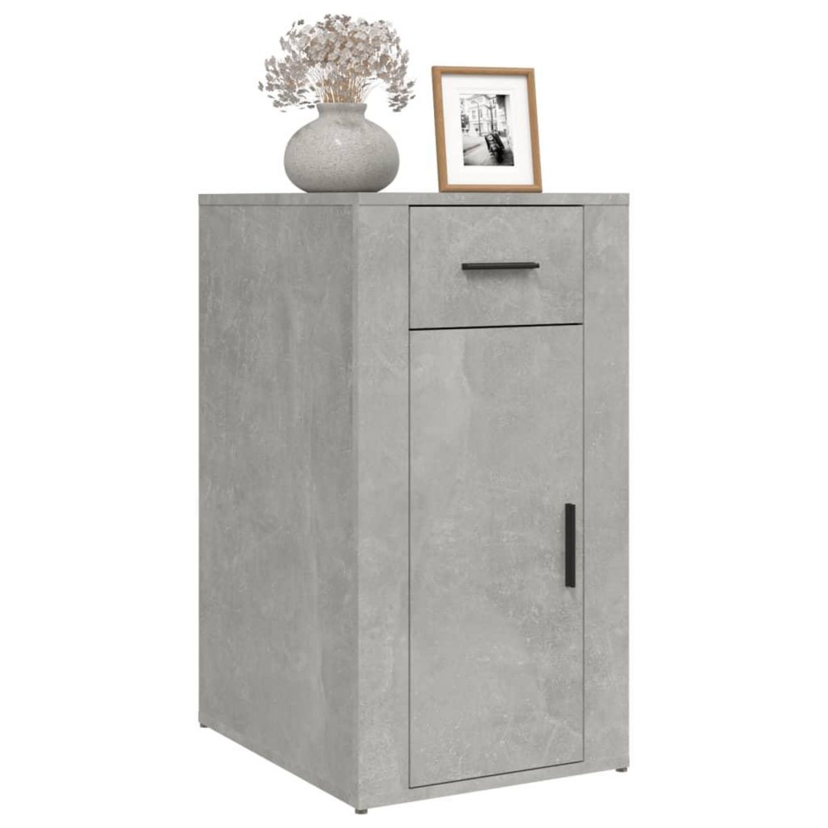 VIDAXL Armoire de bureau Gris beton 40x49x75 cm Bois d'ingenierie