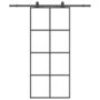 Voir la diapositive 2 : VIDAXL Porte coulissante kit de quincaillerie noir 90x205 cm verre ESG