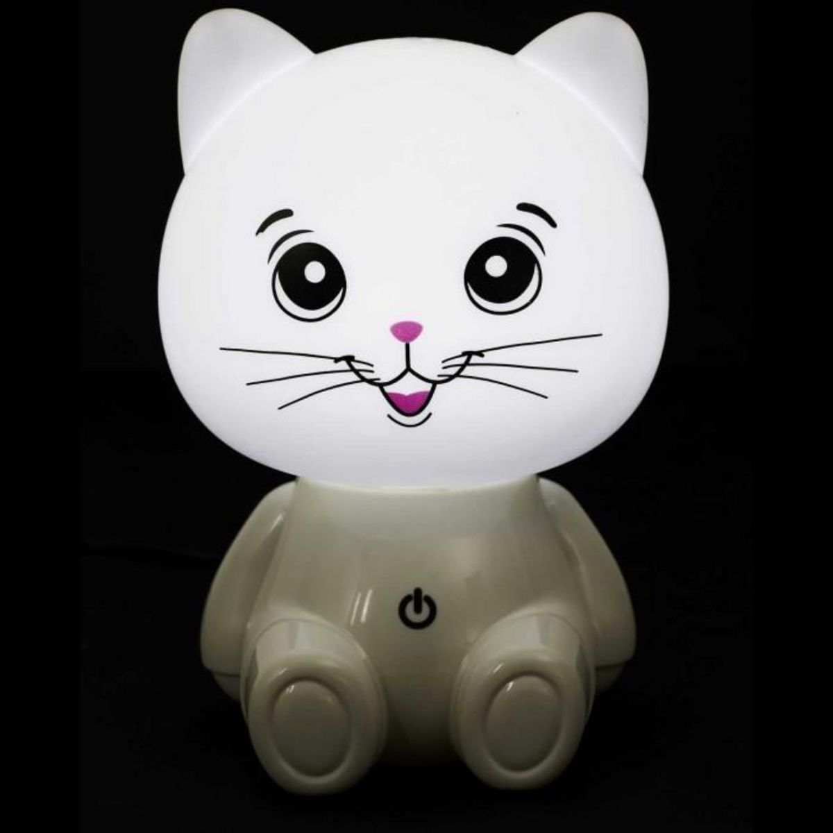 Paris Prix Veilleuse Enfant à LED  Chat  17cm Blanc