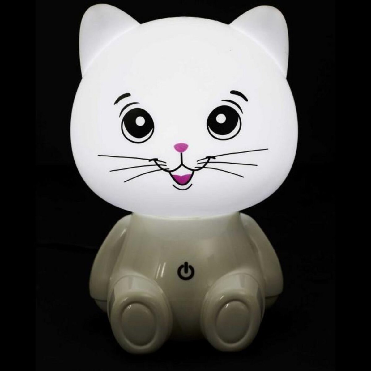 Paris Prix Veilleuse Enfant à LED  Chat  17cm Blanc