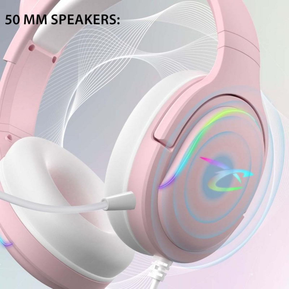 Subsonic Casque audio gaming LED Spectra - Rose