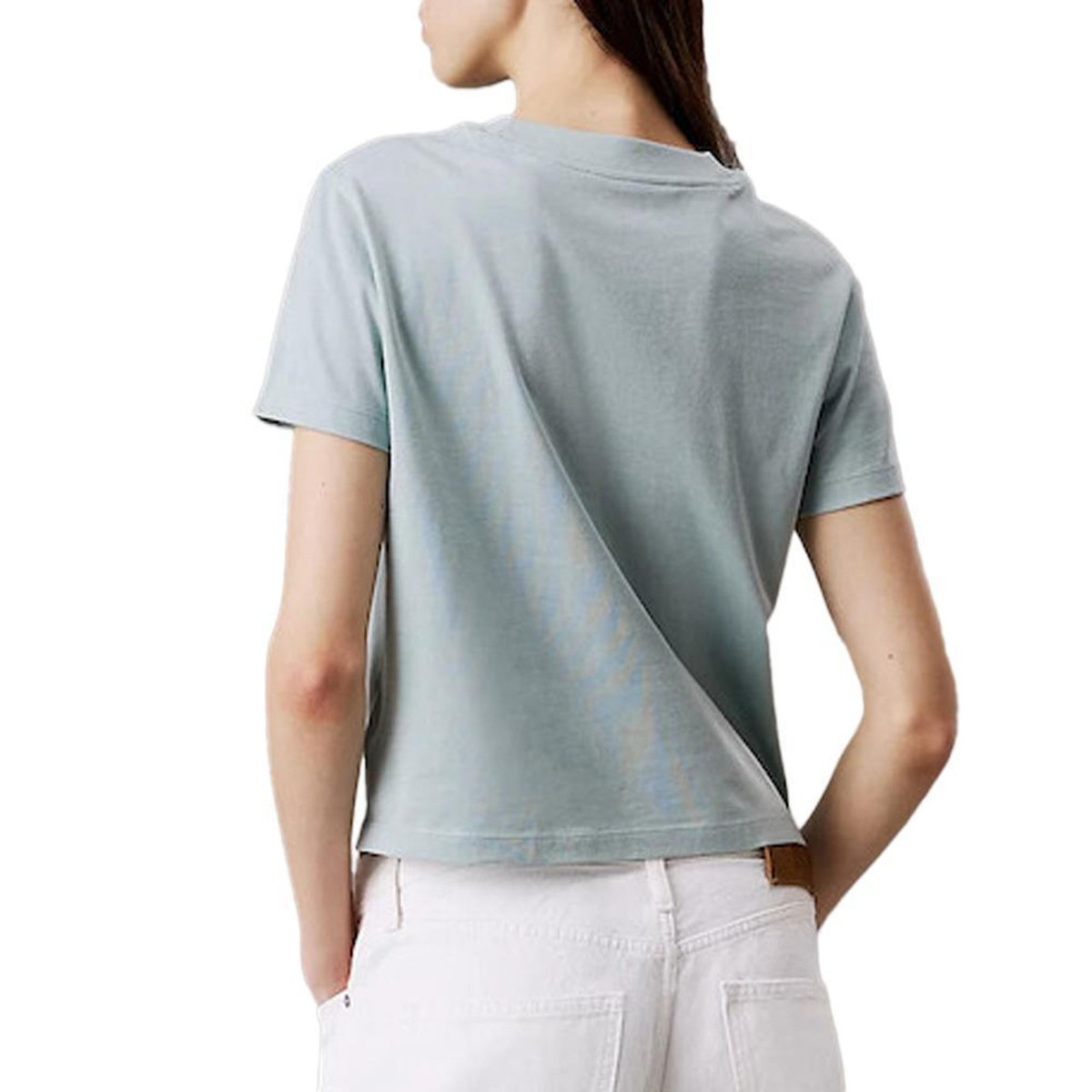 CALVIN KLEIN JEANS T-shirt Vert d'eau Femme Calvin Klein Jeans Monologo Baby