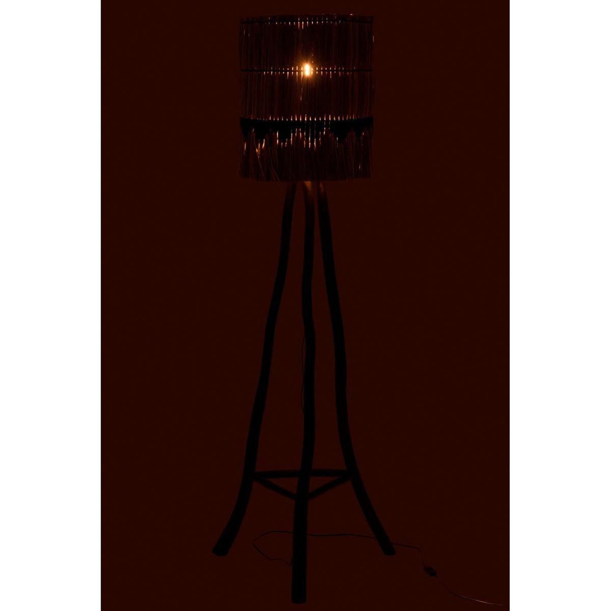 Voir la diapositive 4 : J-LINE Abat-jour déco  black lombok  50cm naturel