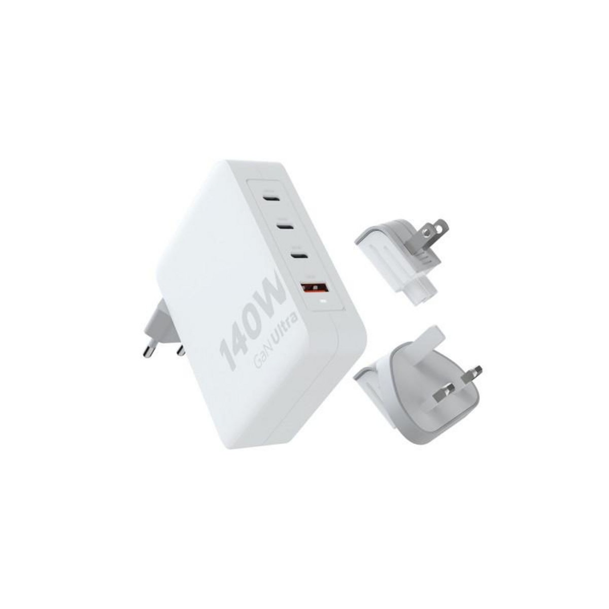 XTORM Chargeur et câble d alimentation PC Xtorm Chargeur secteur 140W GaN Ultra avec adaptateurs voyage + cable USB C PD 240W 2M