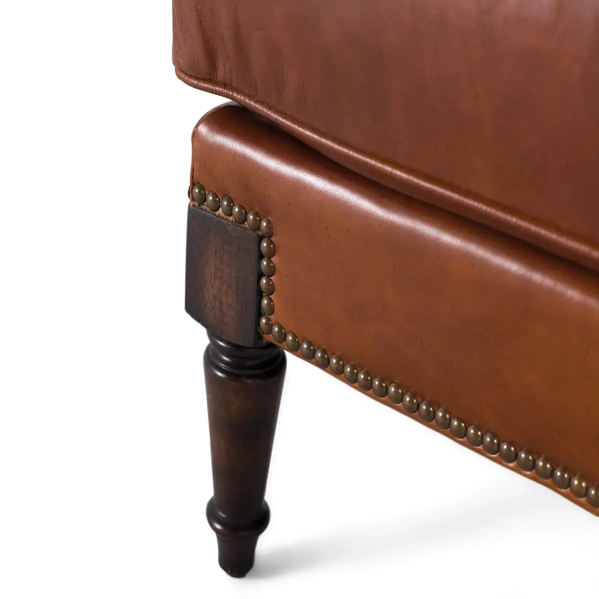 Voir la diapositive 5 : GINER Y COLOMER SL Fauteuil en cuir 82 cm style classique