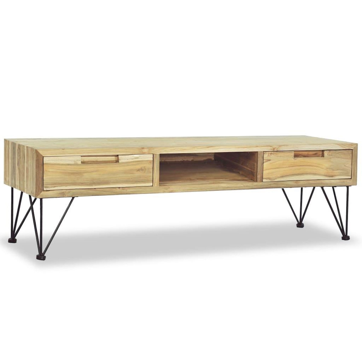 VIDAXL Meuble TV 120x35x35 cm Teck massif
