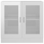 VIDAXL Armoire a vitrine Blanc brillant 82,5x30,5x80 cm Agglomere