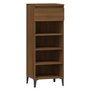 Voir la diapositive 2 : VIDAXL Etagere a chaussures Chene marron 40x36x105 cm Bois ingenierie