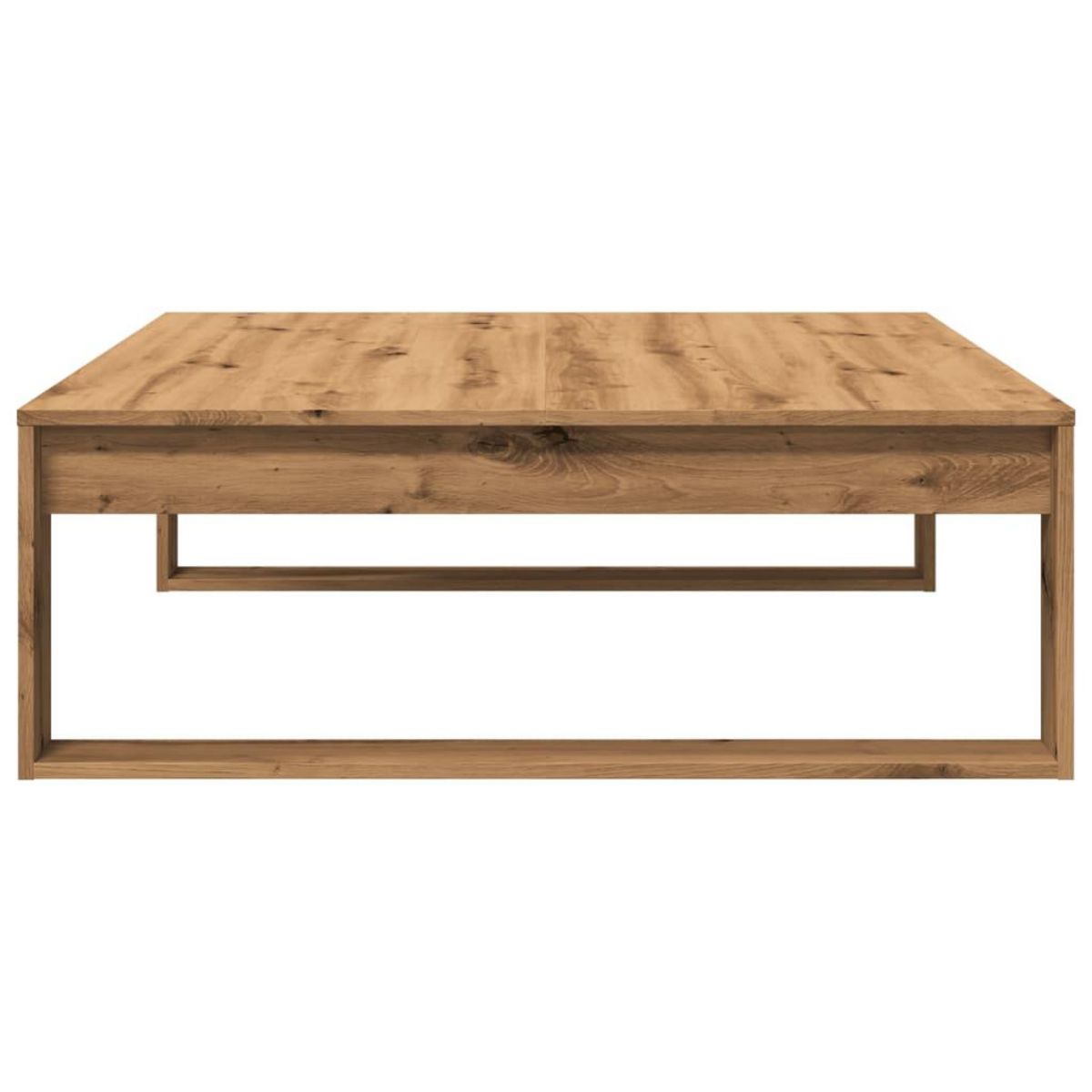 VIDAXL Table basse chene artisanal 100x100x35 cm bois d'ingenierie