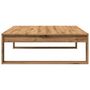 Voir la diapositive 5 : VIDAXL Table basse chene artisanal 100x100x35 cm bois d'ingenierie