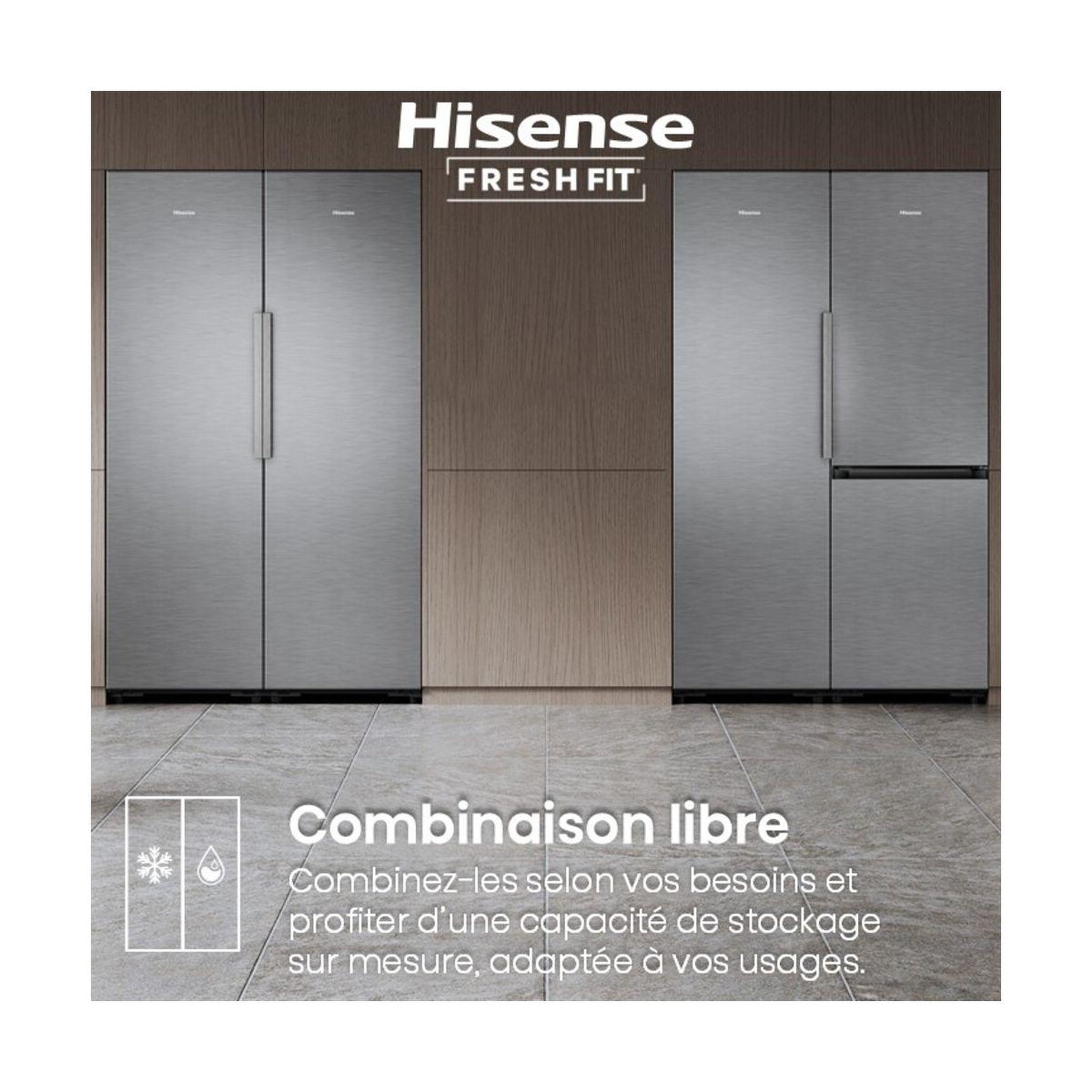 Voir la diapositive 5 : Hisense Réfrigérateur combiné rb3k330saic