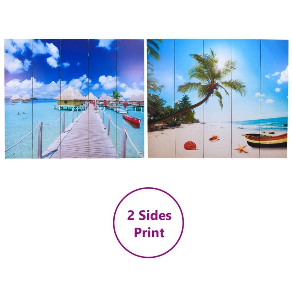 VIDAXL Cloison de separation pliable 200 x 170 cm Plage