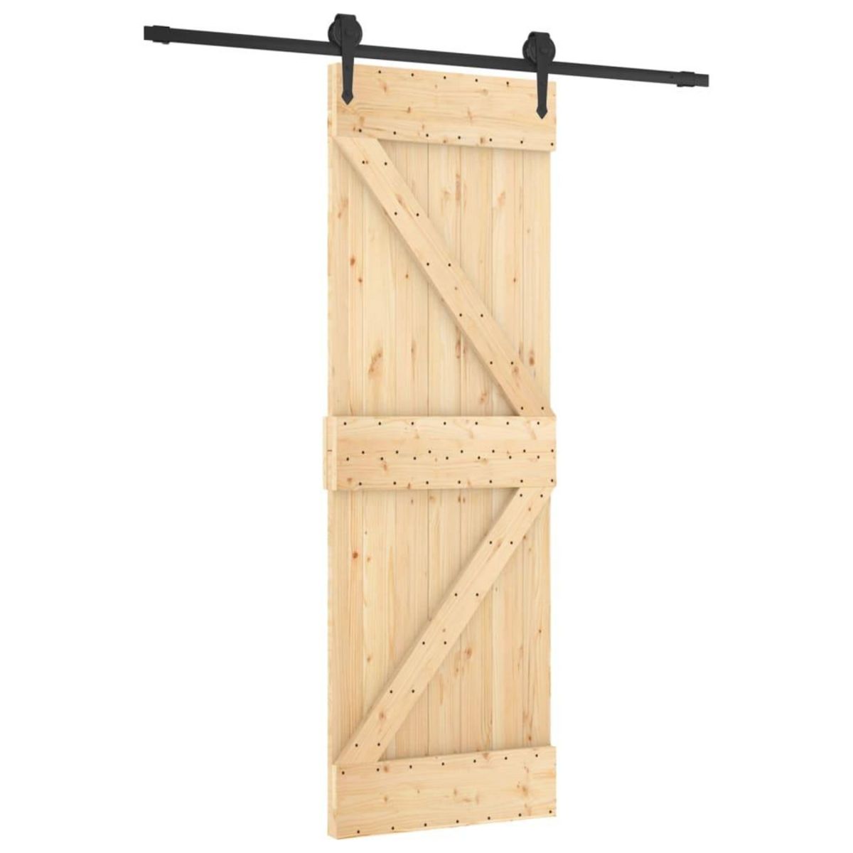 VIDAXL Porte coulissante et kit de quincaillerie 70x210 cm pin massif