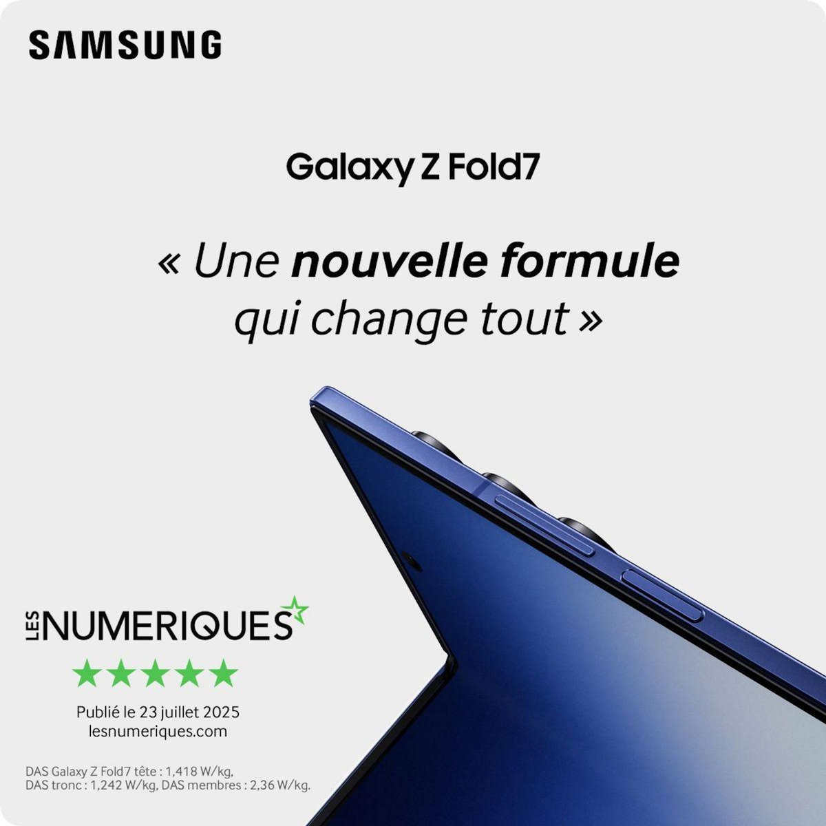 Samsung Smartphone Galaxy Z Fold7 Noir Absolu 1To