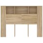 Voir la diapositive 3 : VIDAXL Armoire de tete de lit Chene sonoma 140x18,5x104,5 cm