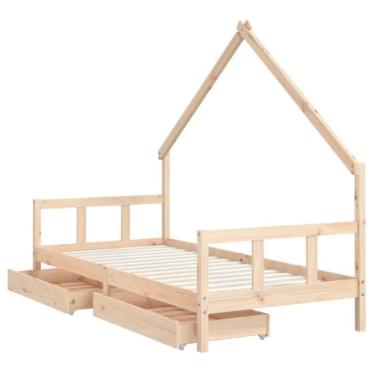 VIDAXL Cadre de lit enfant avec tiroirs 90x200 cm bois de pin massif