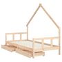 Voir la diapositive 4 : VIDAXL Cadre de lit enfant avec tiroirs 90x200 cm bois de pin massif