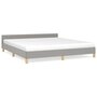 Voir la diapositive 2 : VIDAXL Cadre de lit sans matelas gris clair 160x200 cm tissu