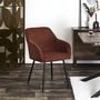 Voir la diapositive 2 : TOILINUX Lot de 2 fauteuils en tissu côtelé DRAMMEN - Terracotta