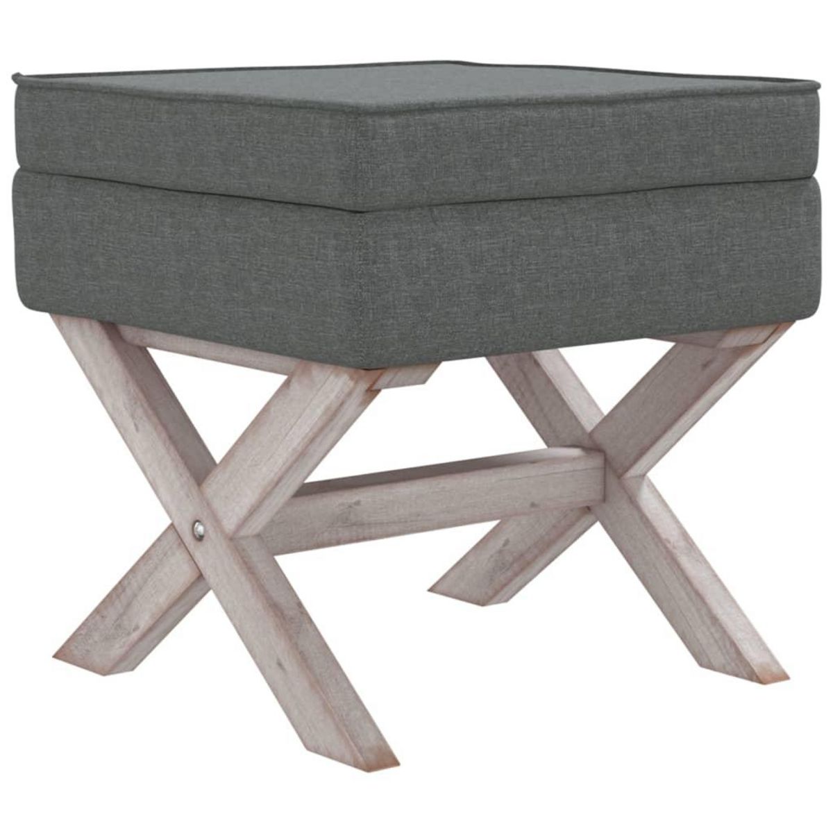 VIDAXL Tabouret de rangement Gris fonce 45x45x49 cm Tissu