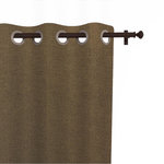 SOLEIL D'OCRE Rideau occultant à oeillets ARTHUR, par Soleil d'Ocre. Coloris disponibles : Marron