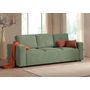 Voir la diapositive 2 : LISA DESIGN Livy - canapé droit convertible - avec coffre - en velours côtelé - 3 places