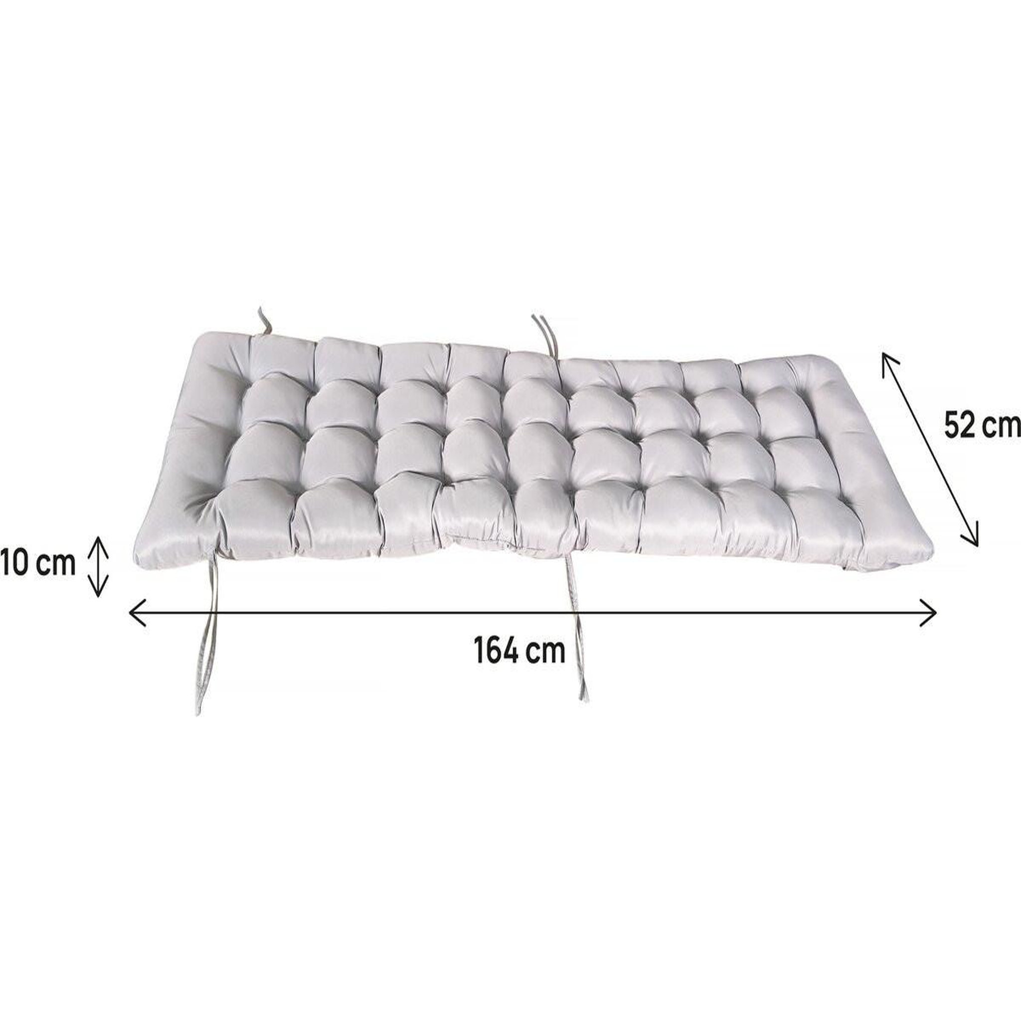 Voir la diapositive 3 : Habitat et Jardin Coussin pour fauteuil de jardin en tissu  Romy  - 164 x 52 x 10 cm - Gris clair