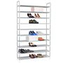 Voir la diapositive 4 : VIDAXL Range-chaussures 10 etageres Metal et Tissu non tisse Argente