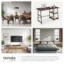 Voir la diapositive 5 : tectake Bureau Style industriel Étagère latérale avec 2 compartiments de stockage