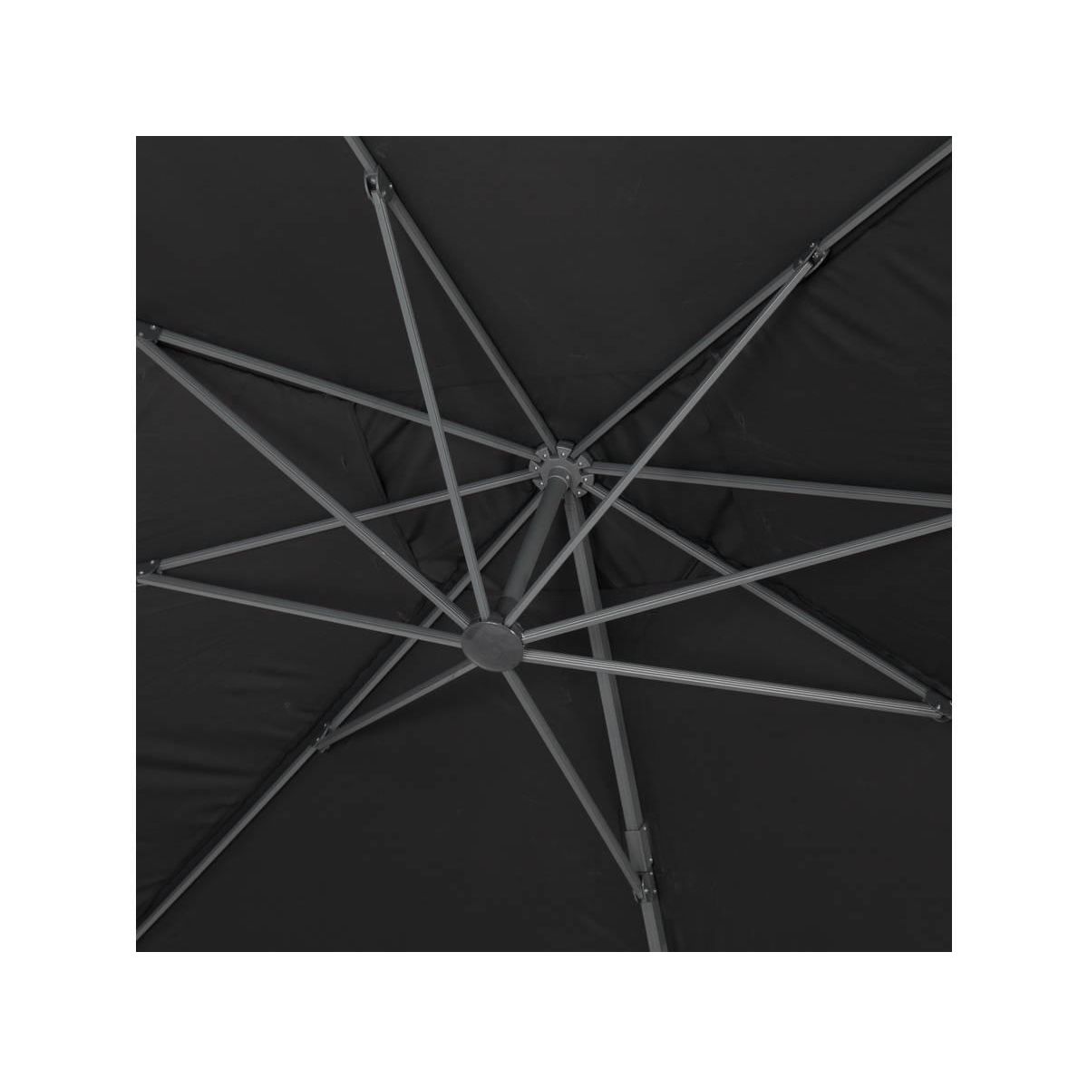 Habitat et Jardin Parasol jardin déporté Alu  Sun 4  - Rectangle - 3 x 4 m + Housse de protection - Noir