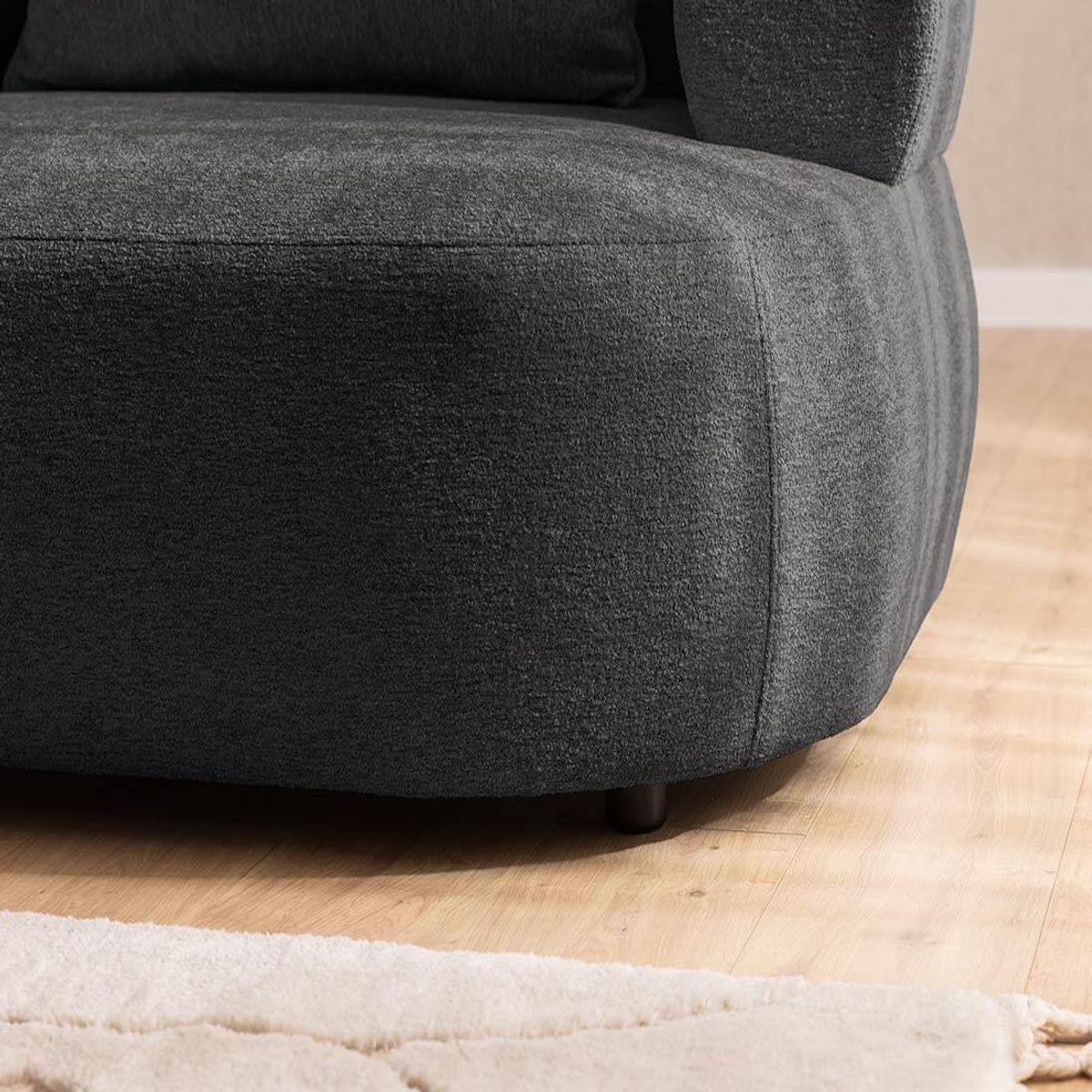 LISA DESIGN Angela - canapé d'angle gauche 4 places en velours texturé