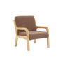 Voir la diapositive 1 : SWEEEK Fauteuil scandinave enfant en bois et tissu bouclette marron