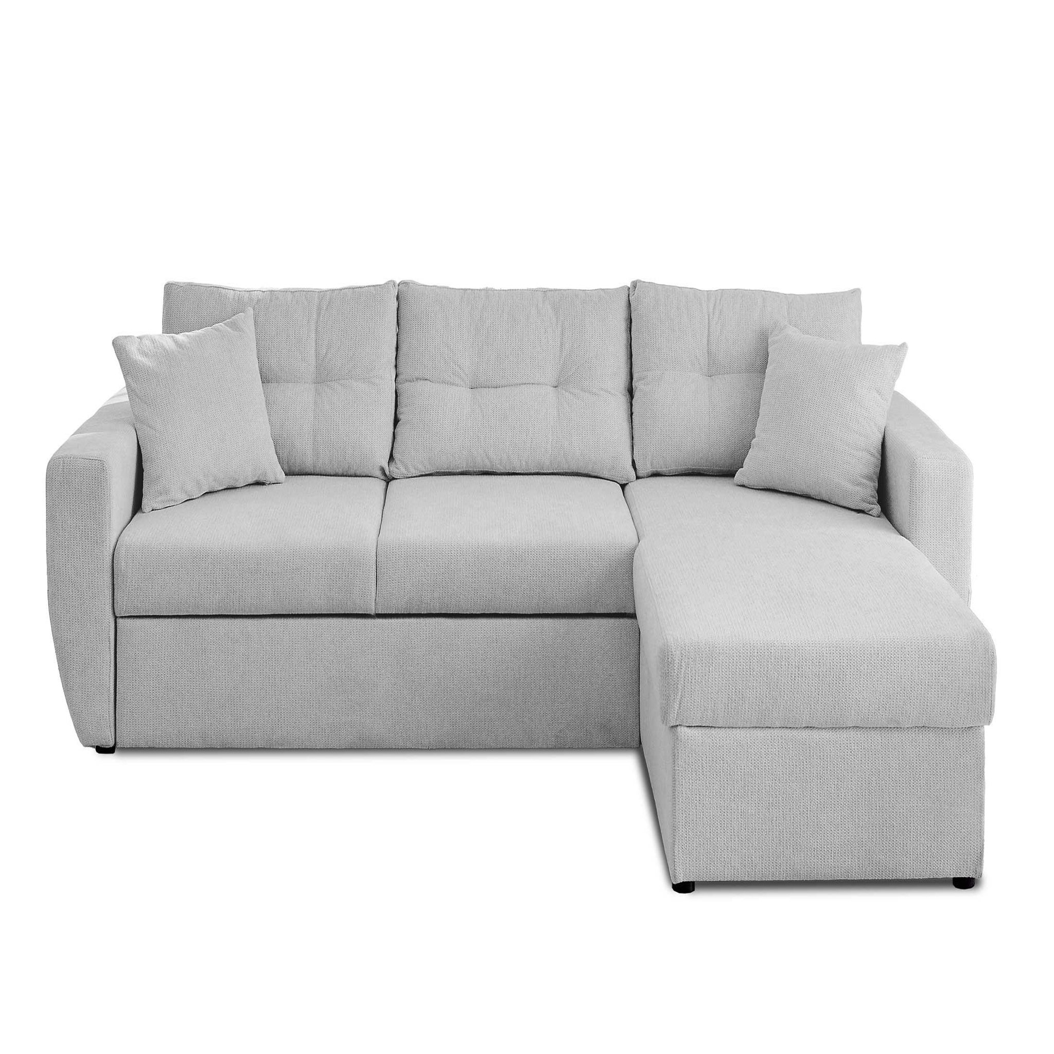 Voir la diapositive 1 : BEST MOBILIER Astoria - canapé d'angle réversible 4 places - convertible avec coffre - en tissu texturé