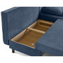 Voir la diapositive 4 : BEST MOBILIER Gloria - canapé d'angle réversible 4 places convertible avec coffre en tissu texturé
