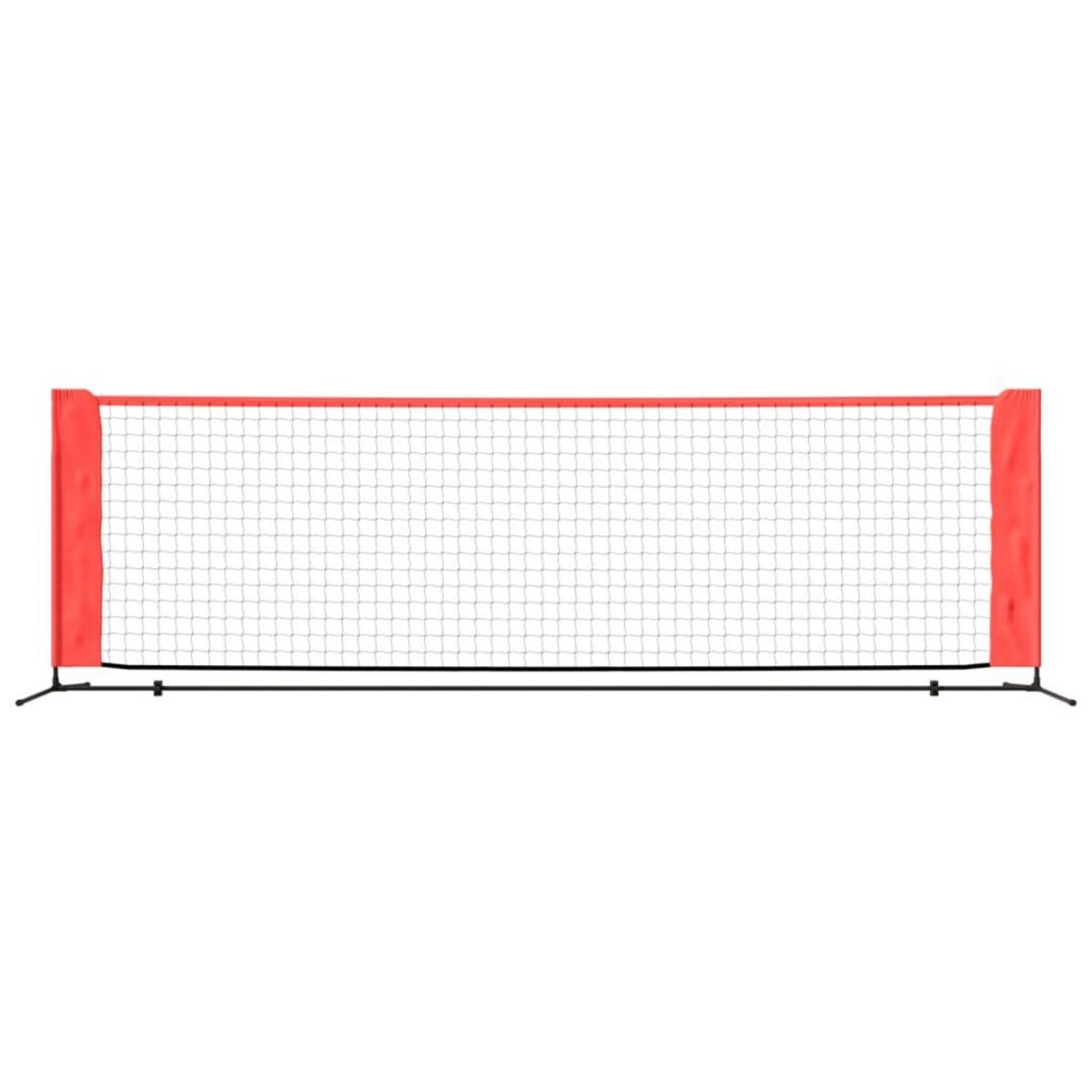 VIDAXL Filet de tennis Noir et rouge 300x100x87 cm Polyester
