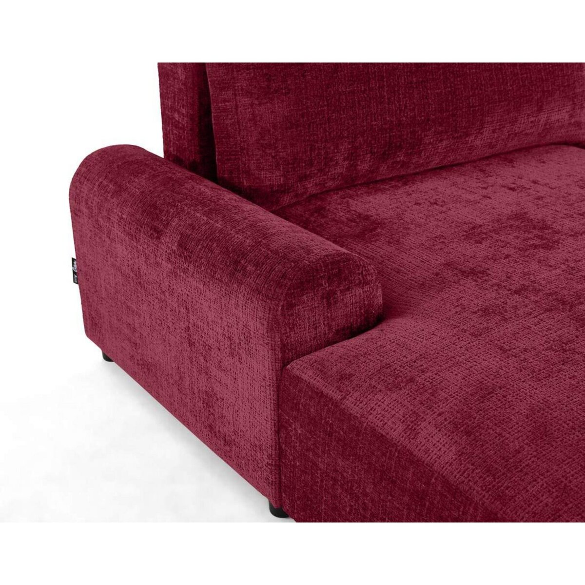 LISA DESIGN Nelly - canapé d'angle gauche 4 places convertible avec coffre en velours texturé