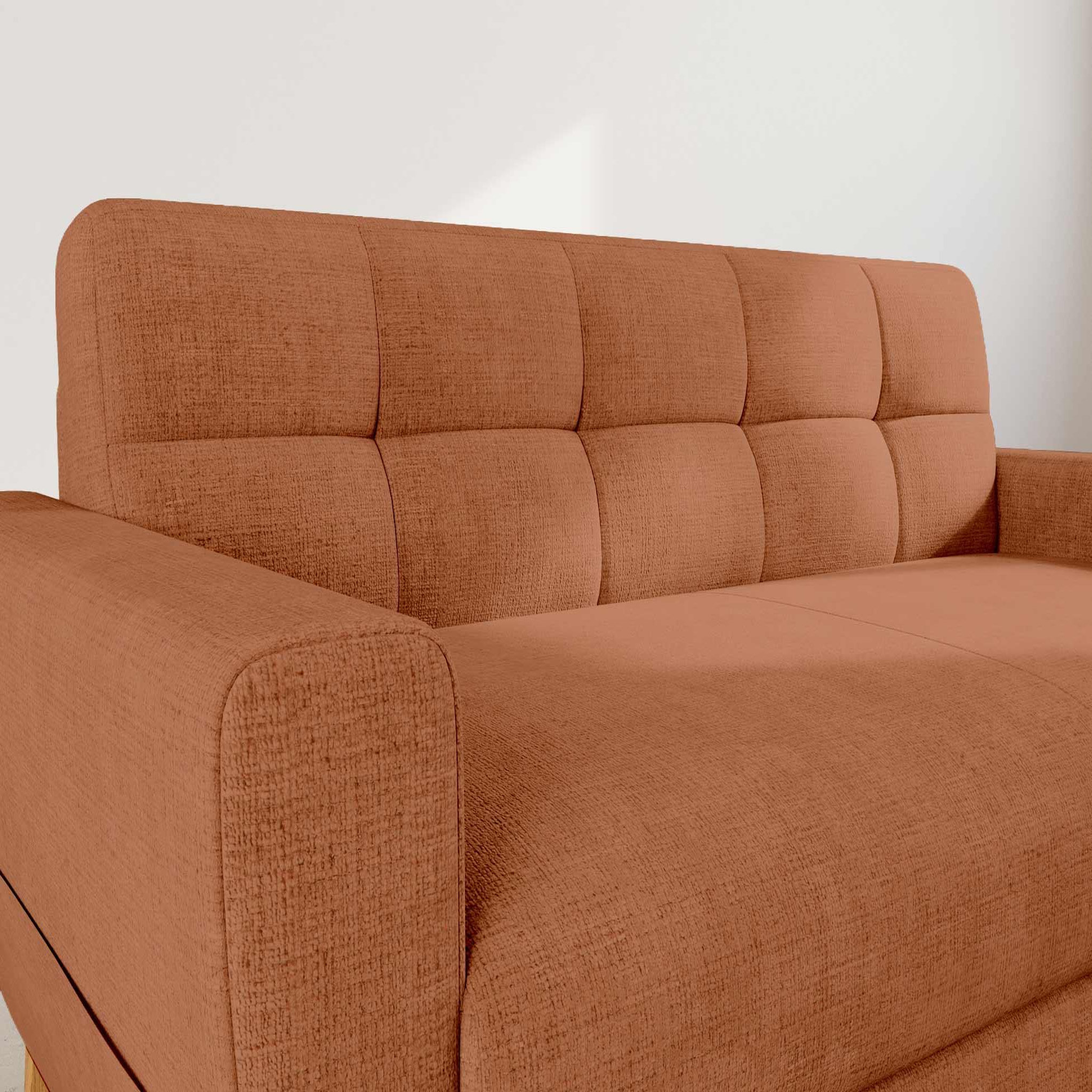 Voir la diapositive 6 : BEST MOBILIER Thibault - canapé lit 3 places convertible express couchage quotidien 140 cm matelas 14 cm en velours texturé