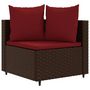 Voir la diapositive 3 : VIDAXL Salon de jardin avec coussins 3 pcs marron resine tressee