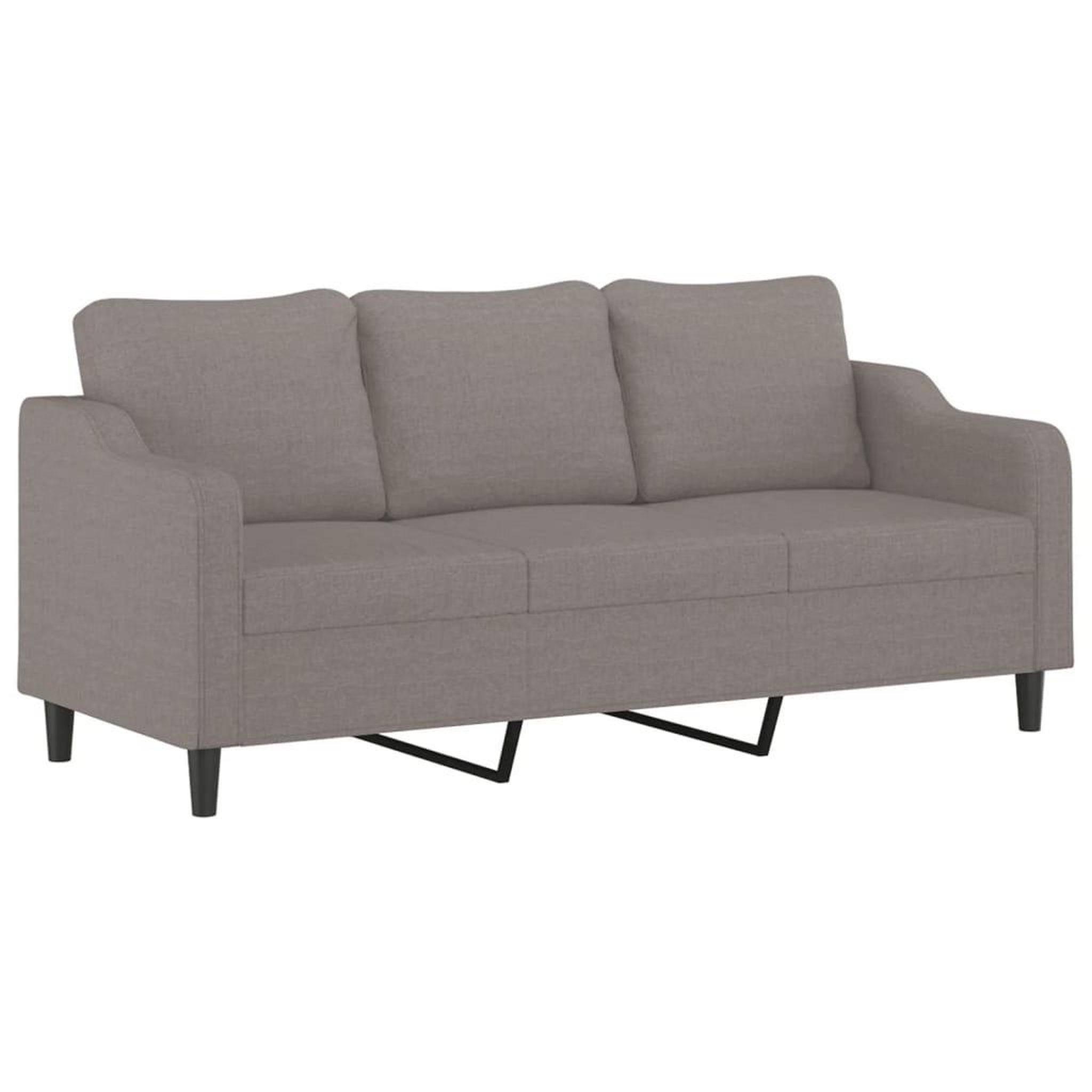 Voir la diapositive 5 : VIDAXL Ensemble de canapes 3 pcs avec coussins Taupe Tissu