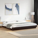 VIDAXL Cadre de lit avec lumieres LED sans matelas noir 180x200 cm