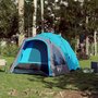 Voir la diapositive 3 : VIDAXL Tente de camping a dome 3 personnes bleu liberation rapide