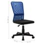 Voir la diapositive 6 : VIDAXL Chaise de bureau Noir et bleu 44x52x100 cm Tissu en maille