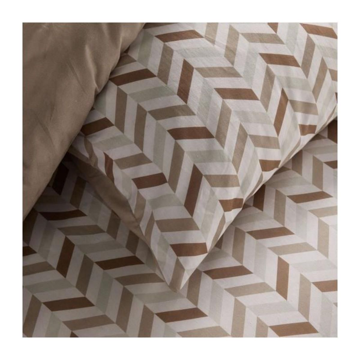 Today Parure de lit - TODAY Crazy - Imprimé Graphique - 2 personnes - 220 x 240 cm - Beige