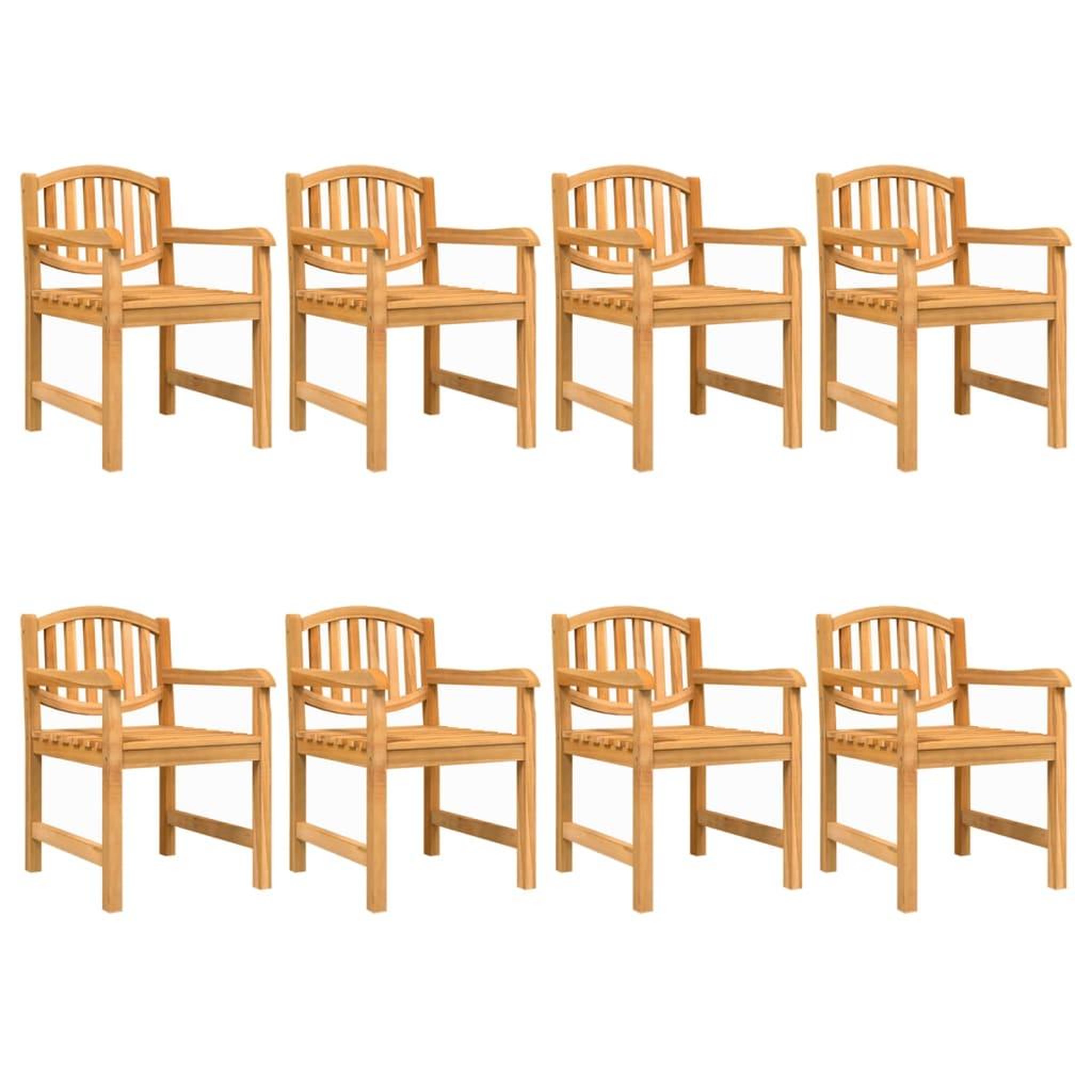 Voir la diapositive 3 : VIDAXL Ensemble a manger de jardin 9 pcs Bois de teck solide