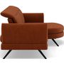 Voir la diapositive 6 : LISA DESIGN Terry - canapé d'angle droit 4 places avec têtières réglables en tissu texturé