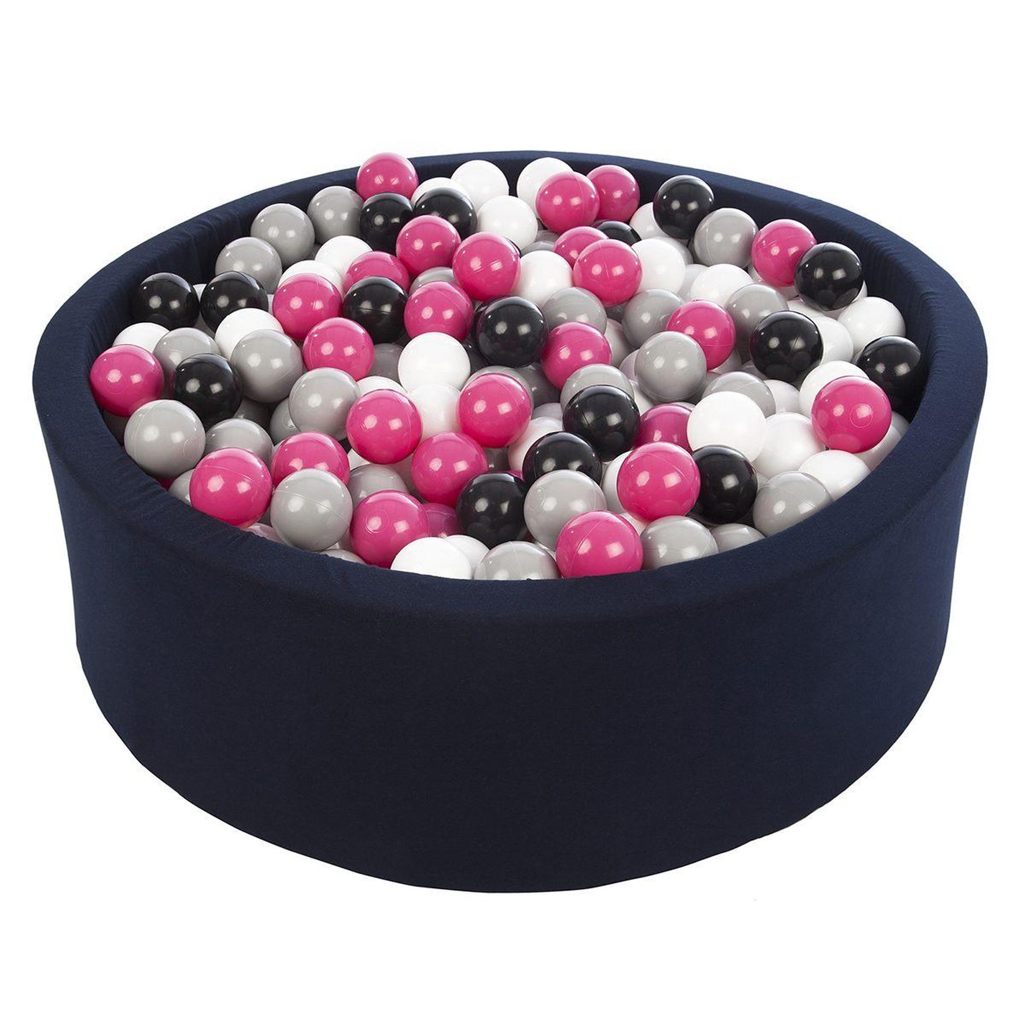 VELINDA Piscine à balles aire de jeu + 450 balles bleu marine noir, blanc, rose,gris