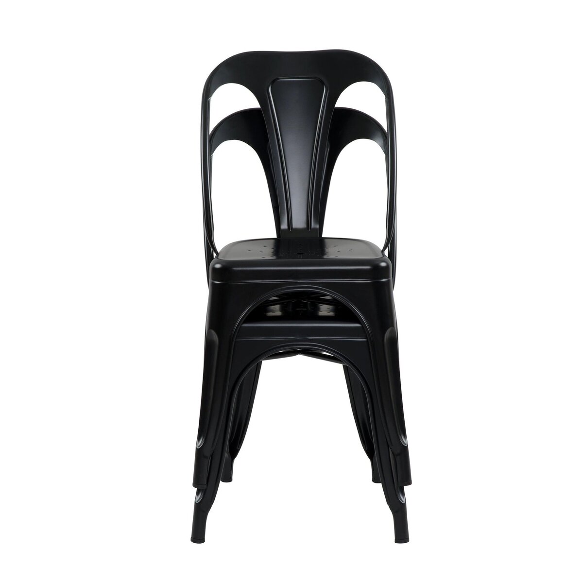 Rendez vous déco Lot de 2 chaises en métal chromé - Indus